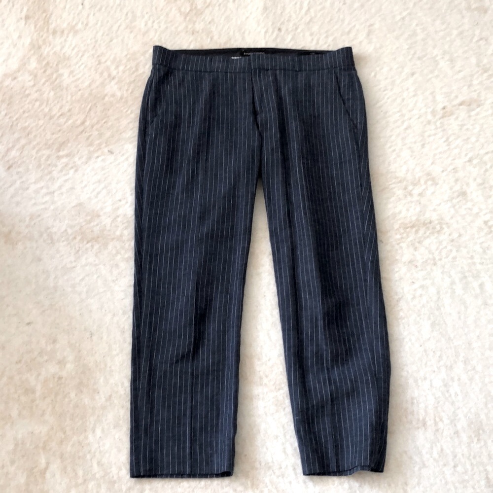 Banana Republic pinstripe cropped pants Sz 4P